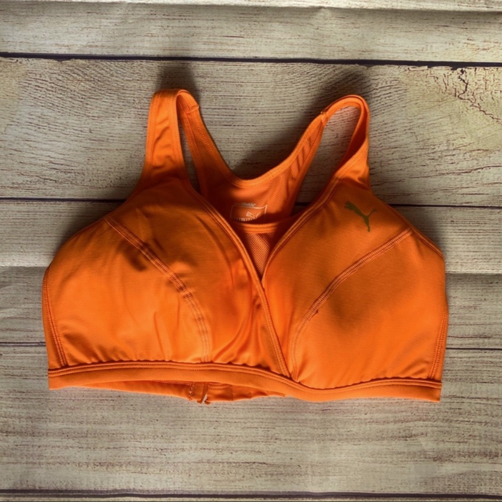 Puma Double Layer Orange Sports Bra - M/L